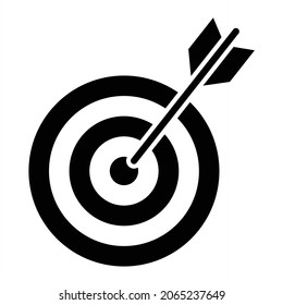 Diseño de iconos glifos de objetivo de vector
