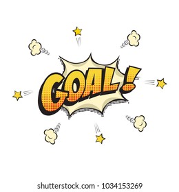 Vector Goal word in comic book style isolated on white.