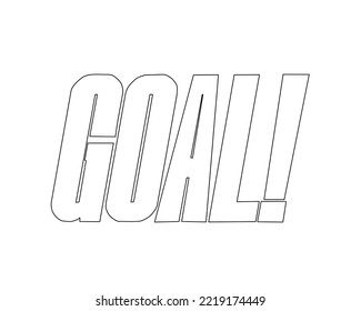 Vektor Goal Wort im Comic-Stil, Tor-Shout-Text in Blase, Stilmittel auf transparentem Hintergrund. Fußball, Fußballdesign-Element, Logo-Vorlage, einzeln auf Weiß.