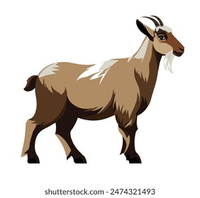 Vector goat art perfect for prints, digital designs, and more. Elevate your projects with detailed, versatile, and captivating goat illustrations. Unleash your creativity today