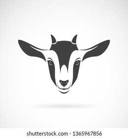 Vector goat head design white background  Animal farm  Goat logo icon  Easy editable layered vector illustration 