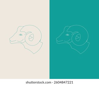 vector of a goat head. ied al adha