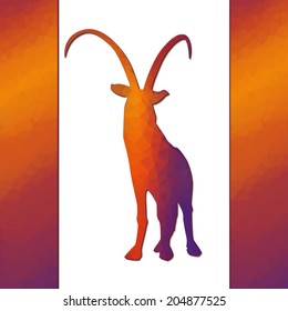 Vector goat isolated on white background