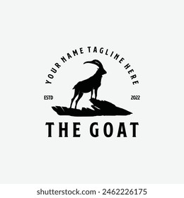 vector goat logo. white background