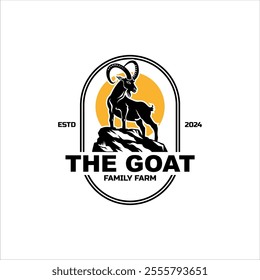 vector goat logo. white background