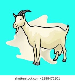 Vector goat milk splashing bio farm milk
