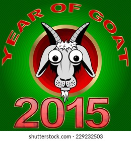 vector goat new year card