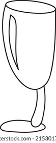 Vector goblet. Vintage style. Coloring book.Hand drawn.