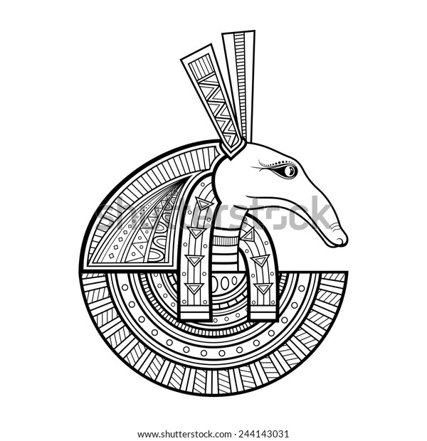 Vector God Ancient Egypt Seth Stock Vector (Royalty Free) 244143031