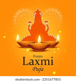 Diosa vectora Laxmi Puja para el Festival Diwali.
