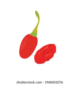 vector goji berry on white background