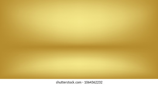 Vector gold abstract background empty room with spotlight effect.Graphic art design.