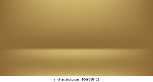 Vector gold abstract background empty room with spotlight effect.Graphic art design.