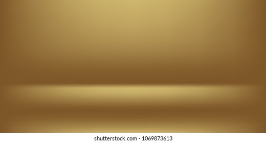 Vector gold abstract background empty room with spotlight effect.Graphic art design.