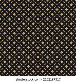 Vector gold abstract floral seamless pattern. Elegant graphic background. Gold and black geometric ornament texture with diamonds, grid, lattice, floral shapes, leaves. Royal oriental style design