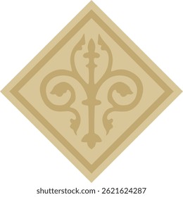 Vector gold ancient Roman ornament elements. Classic European parts of patterns. Lili and Krovns
