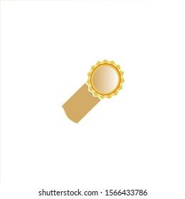 Vector gold award medal badge
