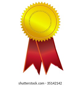 Vector gold award ribbon