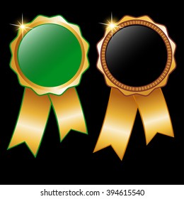 vector gold award rosette