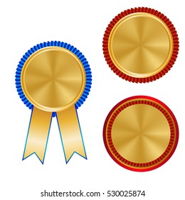 vector gold award rosette