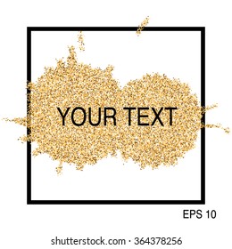Vector gold background for flyer, poster, sign, banner, web, header. Abstract golden background for text, type, quote. 