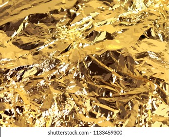 Vector gold background. Gold metallic texture. Trendy template for holiday designs, party, birthday, wedding, invitation, web, banner, card.