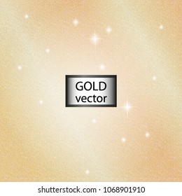 Vector. Gold background, shiny natural gold color textured background