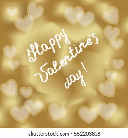 vector of gold background for valentines day