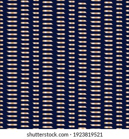 Vector gold bars striped blue seamless pattern