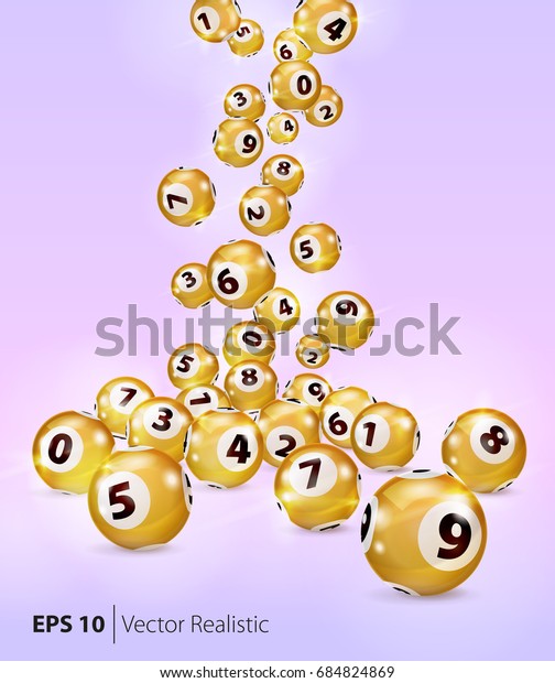 ピンクの背景にベクター画像のゴールドビンゴボールがランダムに落ちます 宝くじ番号ボール 金の玉 ビンゴボール ビンゴゴールドボールと数字 リアルなベクター画像 ベクターイラスト のベクター画像素材 ロイヤリティフリー