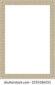 Vector gold and black classic Greek square ornament. Rectangle of Ancient Greece and Roman Empire. Byzantine painting of walls, floors and ceilings. Decoration of European palaces.
