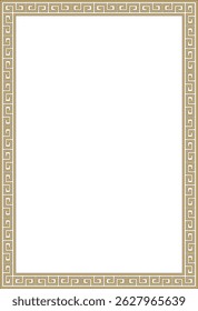 Vector gold and black classic Greek square ornament. Rectangle of Ancient Greece and Roman Empire. Byzantine painting of walls, floors and ceilings. Decoration of European palaces.
