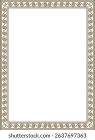 Vector gold and black classic Greek square ornament. Rectangle of Ancient Greece and Roman Empire. Byzantine painting of walls, floors and ceilings. Decoration of European palaces.

