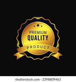 vector gold and black premium quality Sticker design
