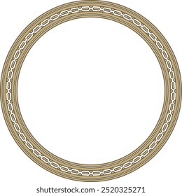 Vector gold with black round Egyptian ornament. Circle, frame, ring of ancient Egypt.Pattern of lotus flowers and sun
