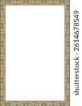 Vector gold and black square classic byzantine ornament. Rectangle, border, Ancient Greece, Eastern Roman Empire frame. Decoration of the Russian Orthodox Church
