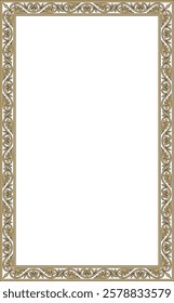 Vector gold and black square classic byzantine ornament. Rectangle, border, Ancient Greece, Eastern Roman Empire frame. Decoration of the Russian Orthodox Church
