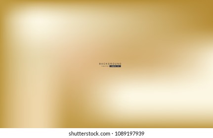 Vector gold blurred gradient style background. Light realistic, shiny, metallic empty golden, Abstract luxury smooth illustration design for wallpaper background, web etc.