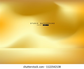 Vector gold blurred gradient style background. Abstract luxury smooth illustration wallpaper
