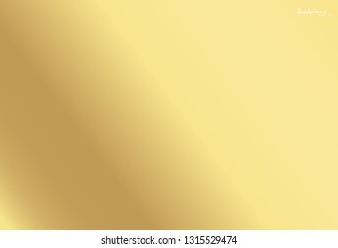 Vector gold blurred gradient style background. Abstract luxury smooth illustration wallpaper