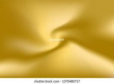 Vector gold blurred gradient style. Fabric luxury background, Abstract illustration for luxury frame, ribbon, banner, web, coin and label. Elegant light and shine vector template