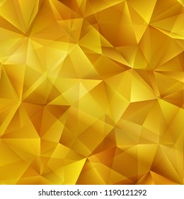 Vector Gold bright background with triangle shapes. Golden ornament