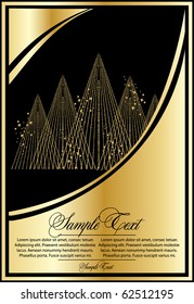 Vector gold card