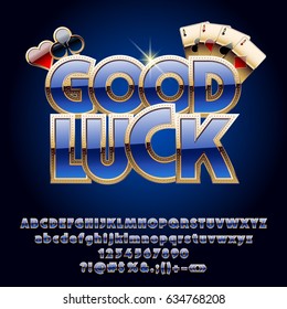 Vector gold casino card Good luck