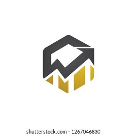 Vector Gold Chart Hive Logo 