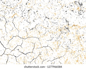 Vector gold chic texture. Patina scratch golden distress grunge background. Gold distressed effect. 