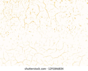 Vector gold chic texture. Patina scratch golden distress grunge background. Gold distressed effect.