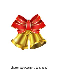 Vector Gold Christmas bells