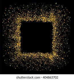 Vector Gold Circle Frame
