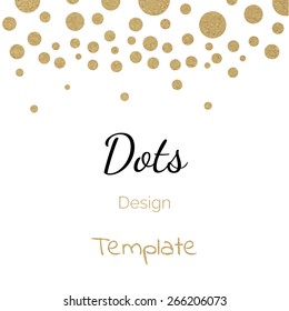 vector gold circle polka dots design template 